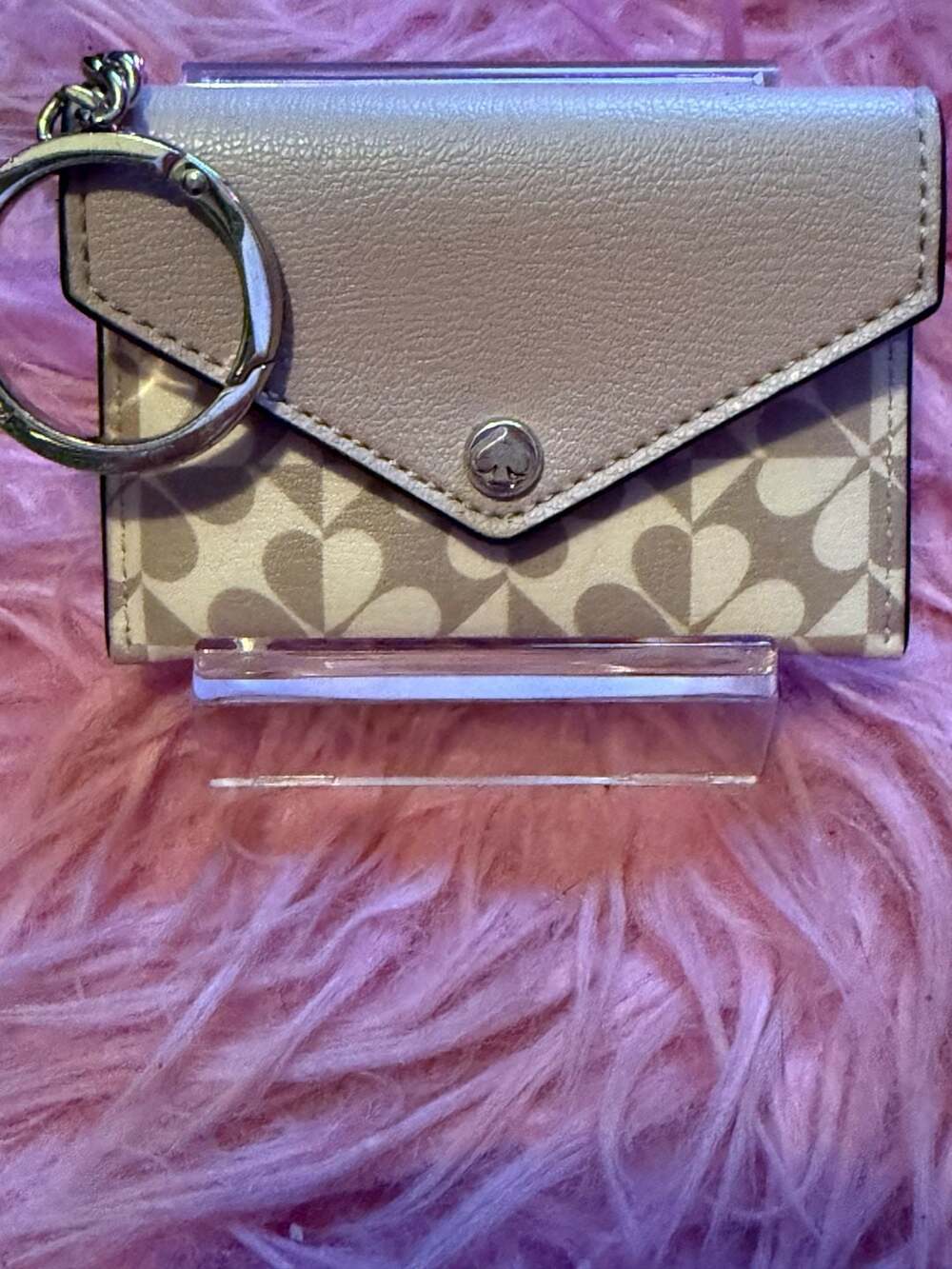 Kate Spade Spade Flower Envelope Card Holder Keychain